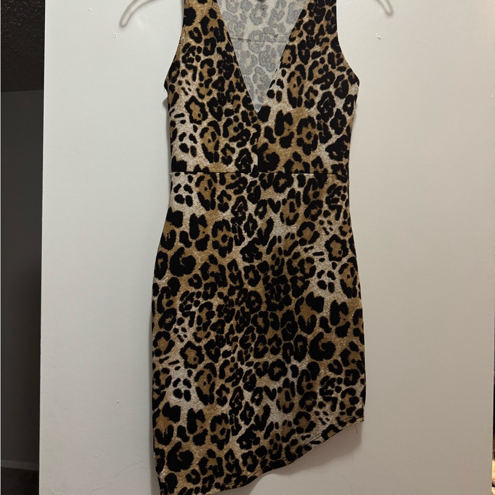 Windsor Asymmetrical Leopard Print Dress